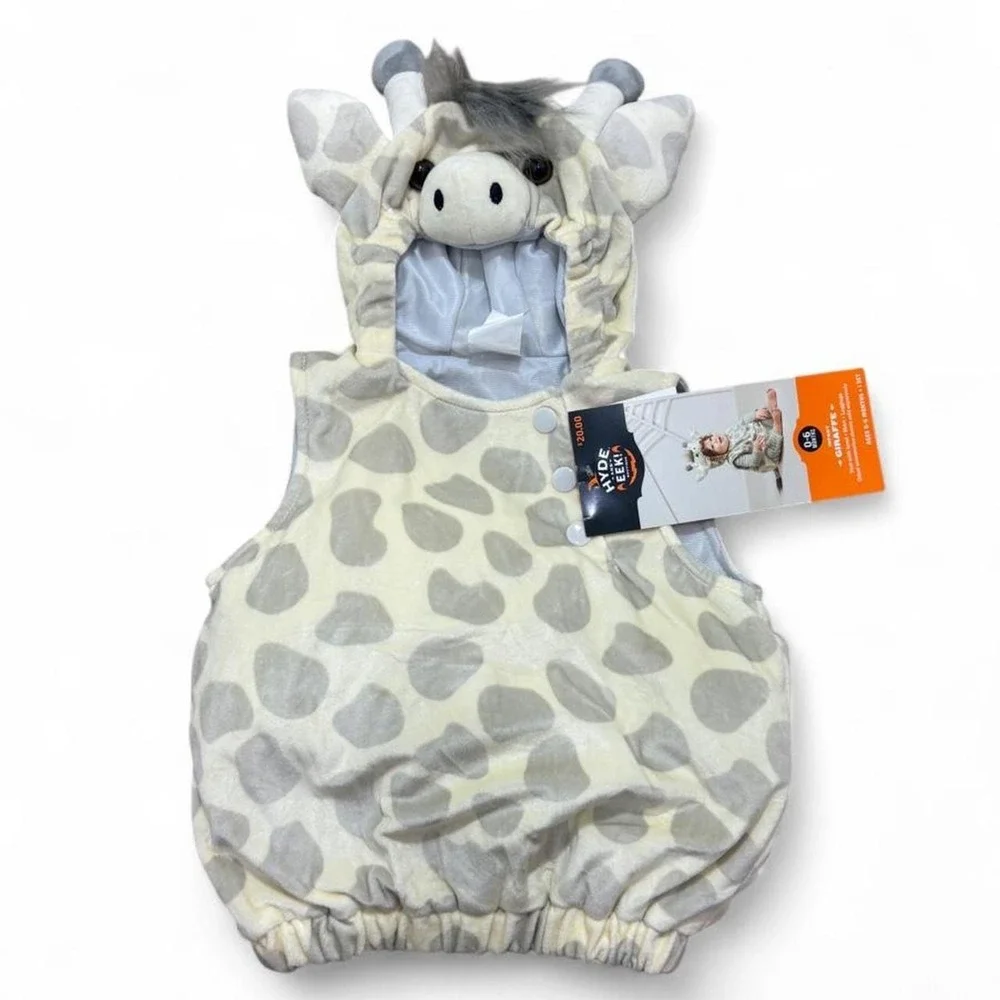NWT Baby Giraffe Plush Onesie Safari Halloween Costume Cosplay Cozy 0-6M